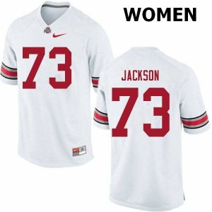 Women's Ohio State Buckeyes #73 Jonah Jackson White Nike NCAA College Football Jersey Special SGS7144JF